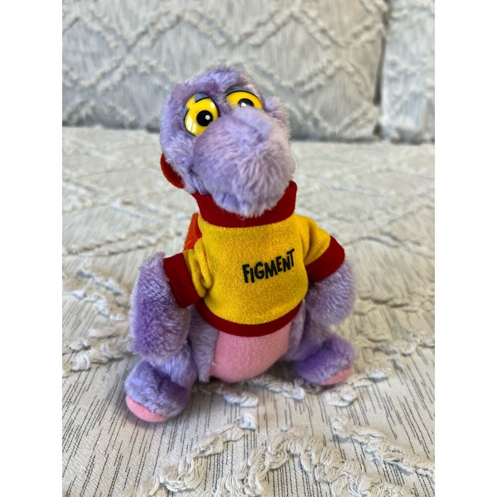 Vintage 1982 Figment Purple Dinosaur Plush Epcot Disneyland Walt Disney World